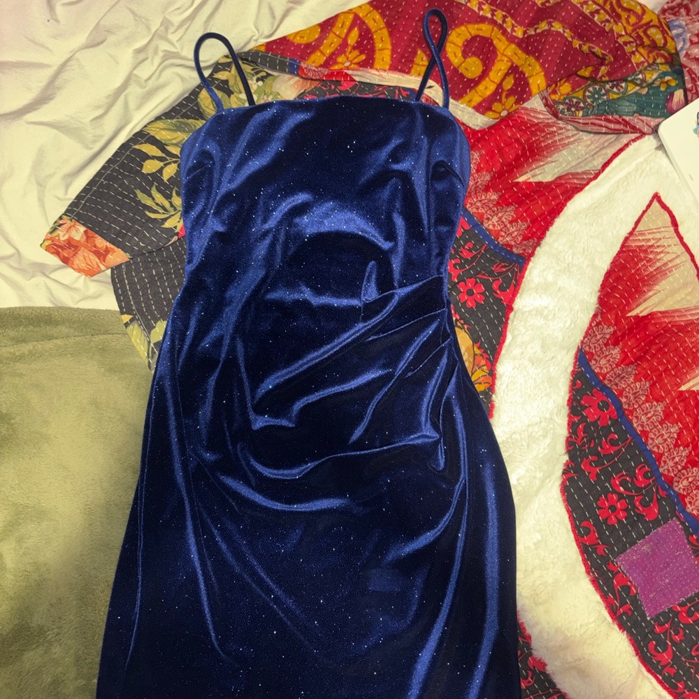Windsor Royal Blue Velvet Dress